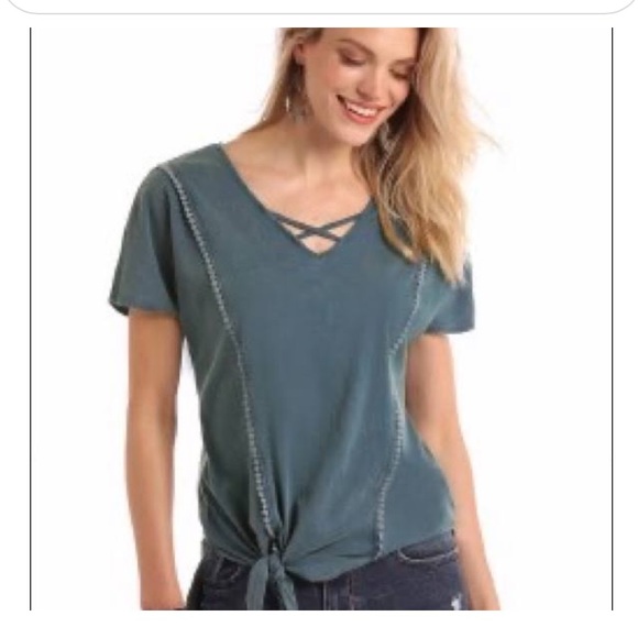 Panhandle Heather Tie-Front Tee - Picture 4 of 4